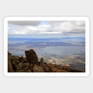 View of Hobart Sticker